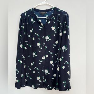 Banana Republic Factory Flowered Blouse, XL